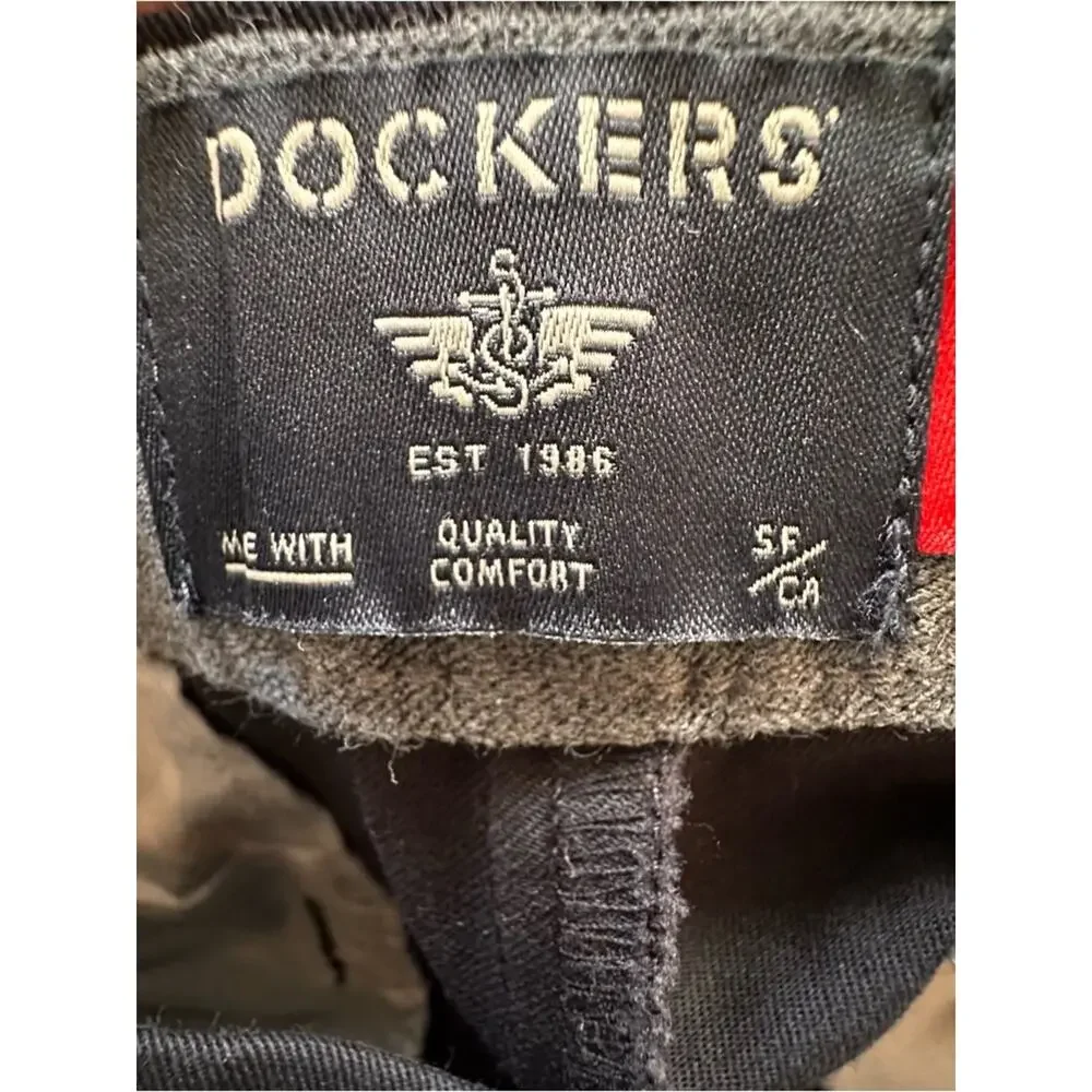 Dockers 360 Smart Flex Workday Khaki BLACK Classic Fit Pants Mens 36 x 34 NWT